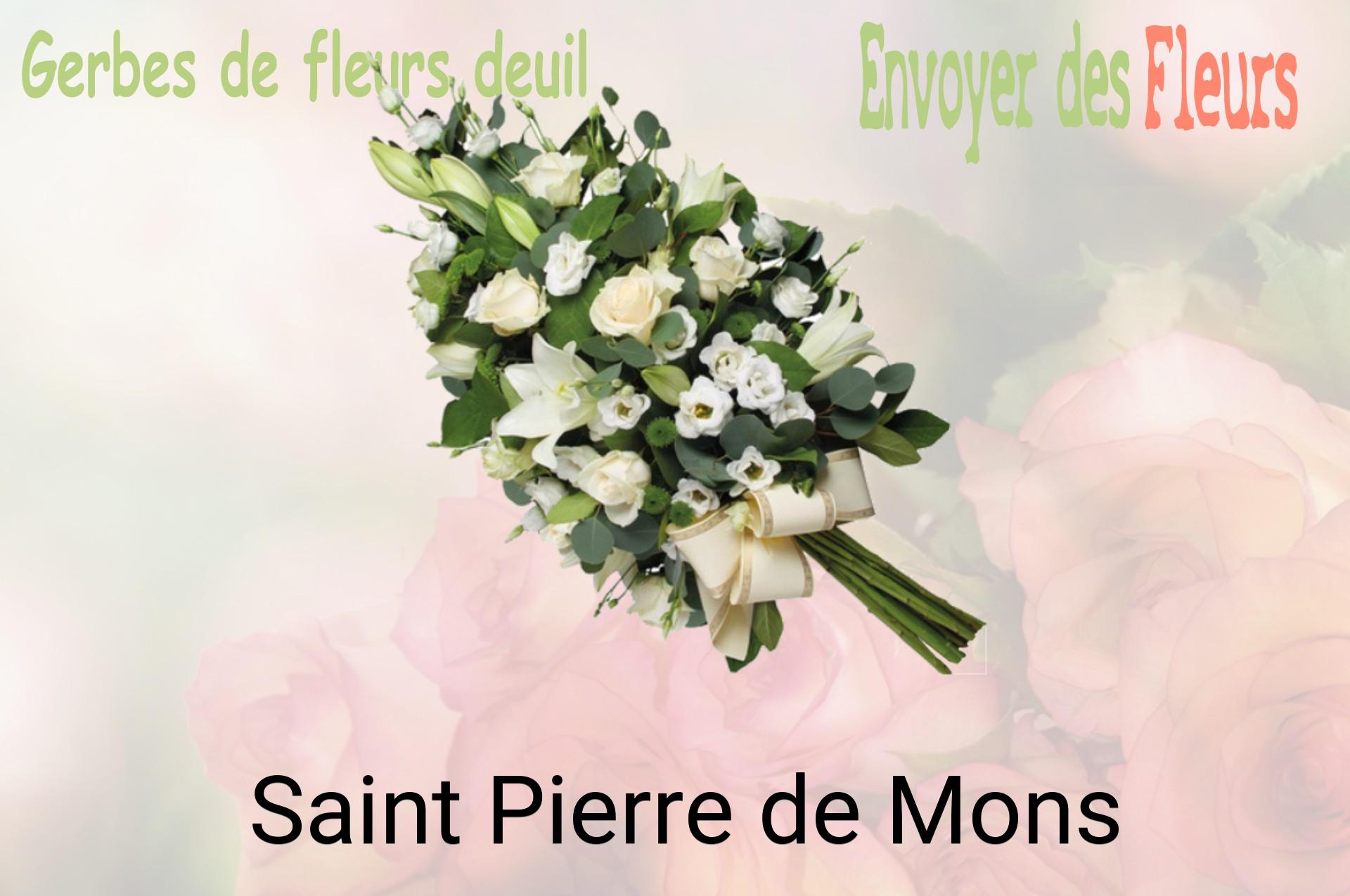 Gerbe de fleurs de deuil livrée à Saint-Pierre-de-Mons